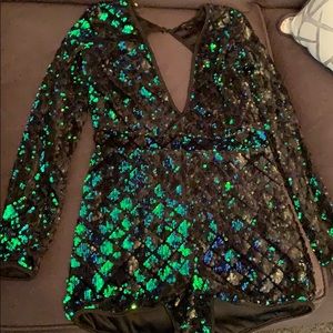 Sequin romper worn only once.